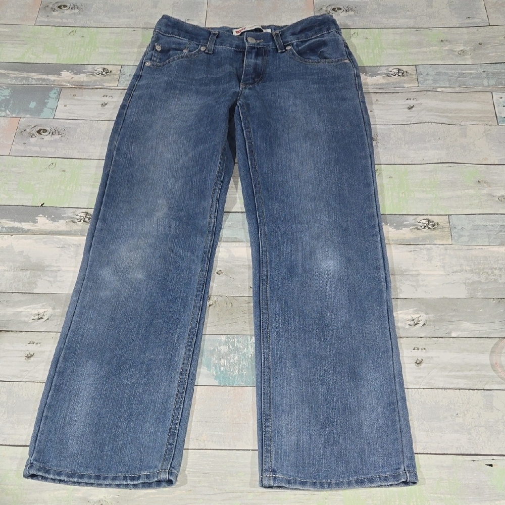 Boys 505 Levi Blue Jeans Sz 12 Regular Adjustable Waist